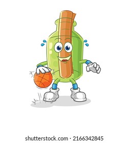 the message in a bottle make up mascot. cartoon vector