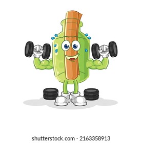 the message in a bottle samurai cartoon. cartoon mascot vector