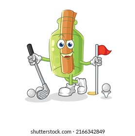 el mensaje en un vector del profesor de botella. personaje de caricatura
