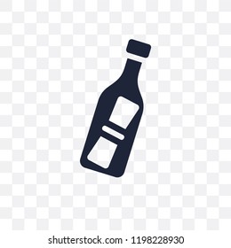 Message In a Bottle transparent icon. Message In a Bottle symbol design from Nautical collection. Simple element vector illustration on transparent background.