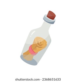 Message in Bottle vector colorful stickers Icon Design illustration. EPS 10 File