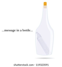 message in a bottle vector illustration