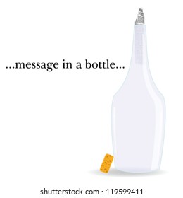 message in a bottle vector illustration on a white background