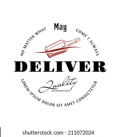 Message in a Bottle Vintage Emblem