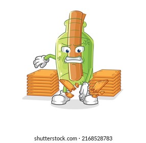 el mensaje en una ilustración de entrenamiento de peso de botella. vector de caracteres