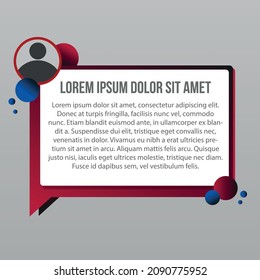 Message Box, Dialogue Box, Name Plate, Testimonial Background, Vector file