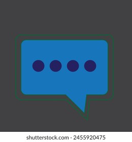 message box flat vector icon