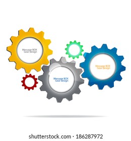 Message BOX with Gear template design