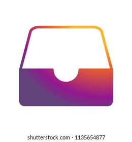 Message box icon gradient color  vector icon. Simple element illustration. Message box gradient color  symbol design. Can be used for web and mobile.