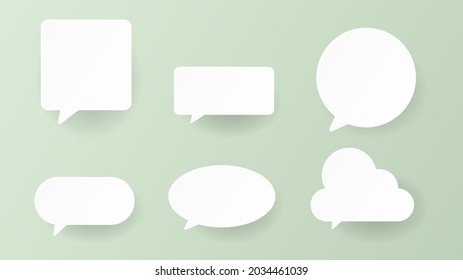 Message box ,Paper cut style isolated on white background  , Flat Modern design , Illustration Vector  EPS 10