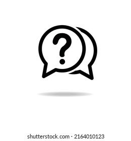 Message box with question mark icon ,  Information , Service . Vector illustration