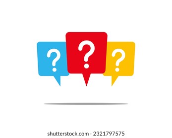 Message box with question mark vector