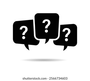 Message box with question mark vector icon