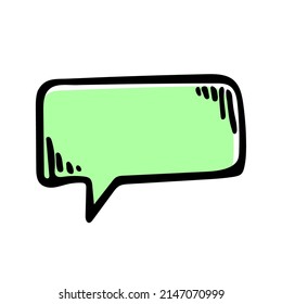 Message box sketch vector icon. Hand drawn message doodle symbol