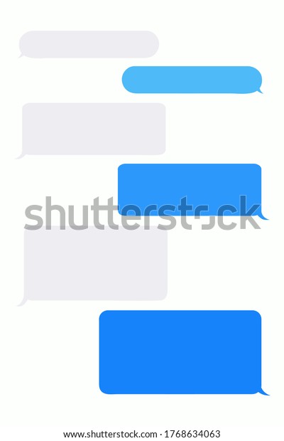 Message Box Template On White Background Stock Vector (Royalty Free ...