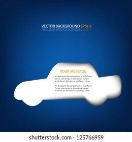 Message box vector for message and text on blue background