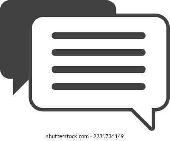 Message boxes and chats illustration in minimal style isolated on background