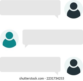 Message boxes and chats illustration in minimal style isolated on background