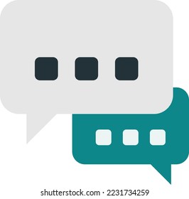 Message boxes and chats illustration in minimal style isolated on background