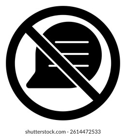 Message bubble ban solid icon, prohibited elements concept. Vector graphics. Speech bubble, communication forbidden sign on white background, glyph style mobile or design