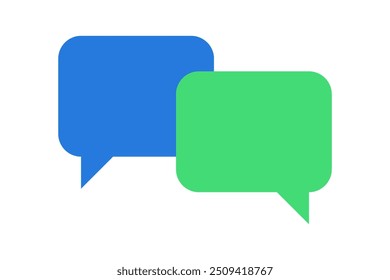 Message bubble chat conversation box. Vector illustration