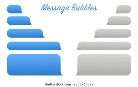 Message bubble chat vector. Chat box message bubbles vector icon template. Messages for messenger chat for website. Vector illustration
