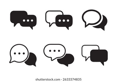 Message Bubble Icon – Chat, Text, and Communication Symbol. vector illustration
