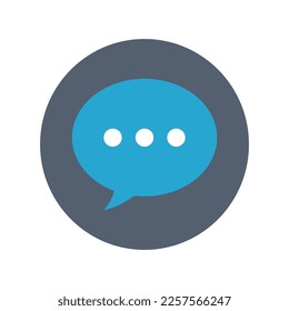 Message bubble icon, Flat vector illustration for web and mobile interface, EPS 10
