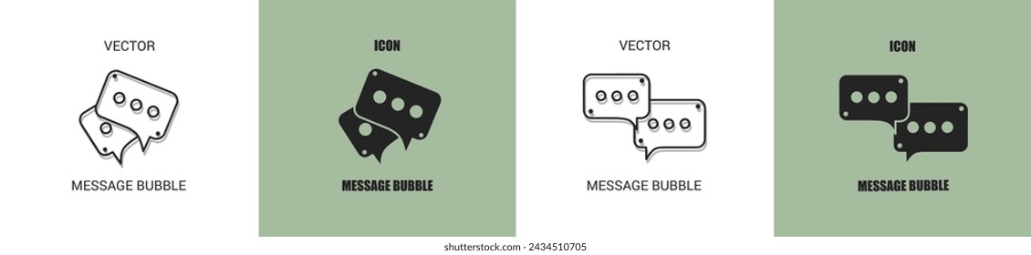 Message bubble icon line. Message bubble vector illustration.