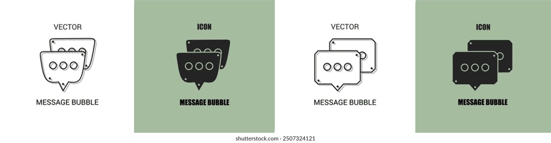 Message bubble icon line. Message bubble vector illustration.