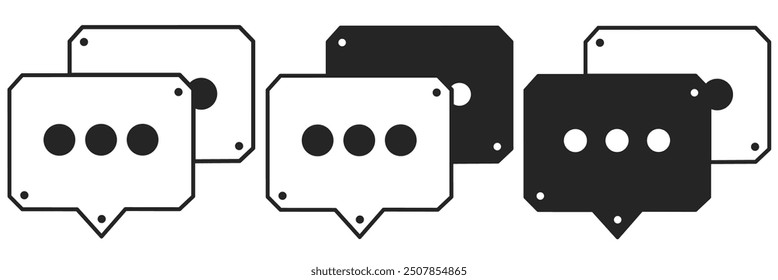 Message bubble icon on white background. Vector logo message bubble illustration.