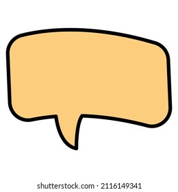 Message bubble icon social media marketing business marketing doodle vector illustration