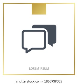 message bubble icon. Vector illustration EPS 10.