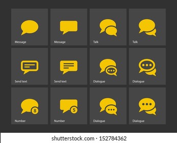 Message bubble icons. Vector illustration.