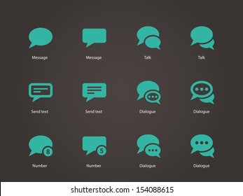 Message bubble icons. Vector illustration.