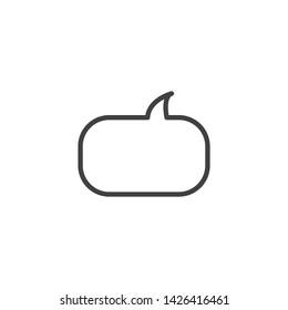 Message bubble line icon. linear style sign for mobile concept and web design. Speech square outline vector icon. Conversation symbol, logo illustration. Vector graphics