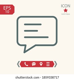 message bubble line icon, outline vector illustration.