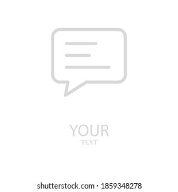 message bubble line icon, outline vector illustration.