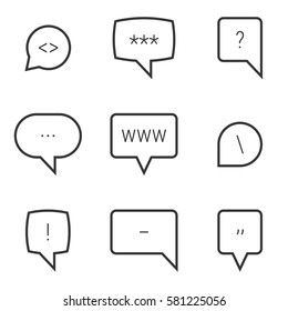 message bubble line vector icon