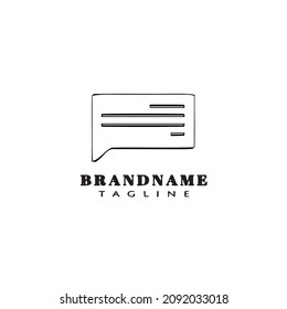 message bubble logo cartoon icon template black modern vector