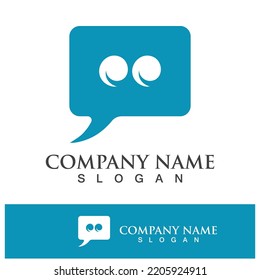 message bubble logo and symbol speech icon illustration
