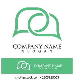 message bubble logo and symbol speech icon illustration