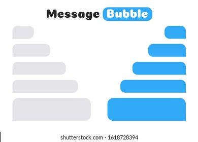 Message Bubble. Screen interface design for chatting through chat programs with a message box.