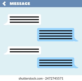 Message bubble set banner. Correspondence Banner. Flat style. Vector illustration.