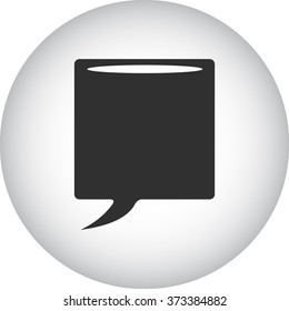 Message bubble simple icon on colorful round background