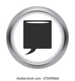 Message bubble simple icon on colorful round background