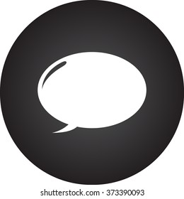 Message bubble simple icon on colorful round background