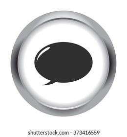 Message bubble simple icon on colorful round background