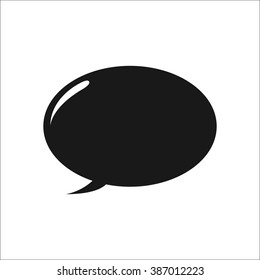 Message bubble simple icon on white background