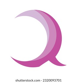 Message bubble with swoosh logo